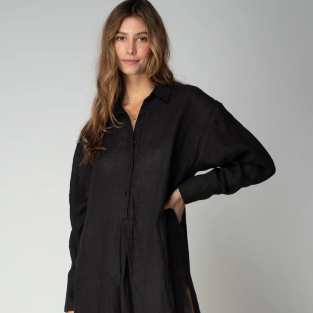 Stillwater Linen Kimono Dress NWT